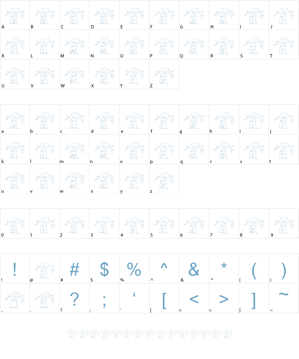 LCR Firghtful Tree Font Character